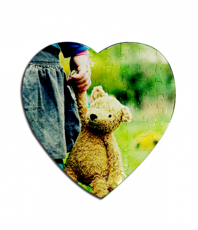 จิ๊กซอว์ทรงหัวใจ สกรีนภาพคู่ได้ สีสวย คมชัด